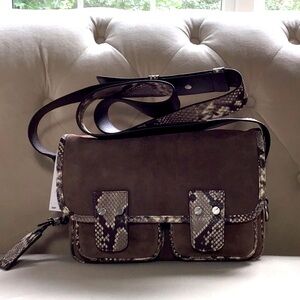 NWT Michael Kors Hewit Large Flap Messenger Crossbody Shoulder Bag Brand New